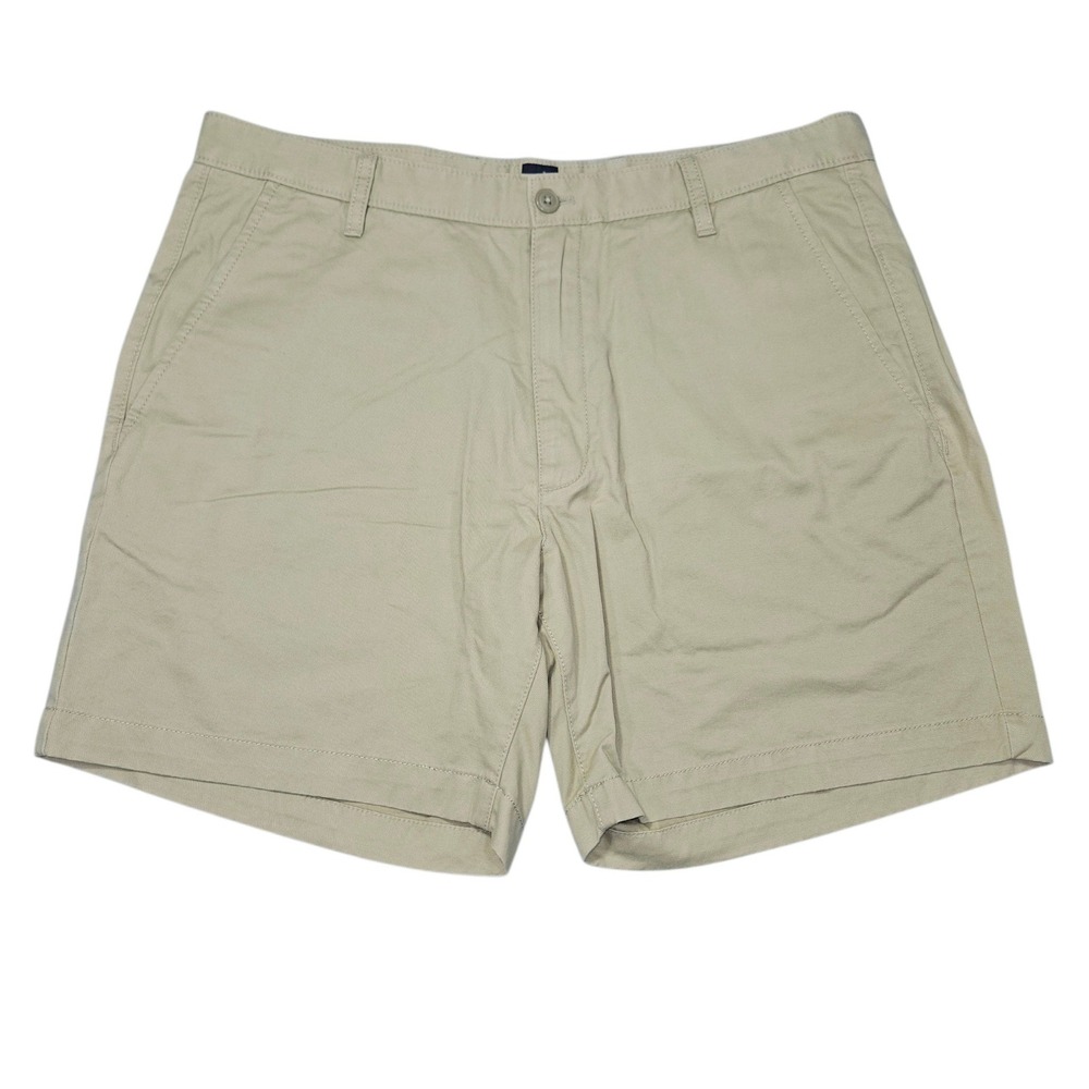 VTG 2010 Gap Chino Flat Front Casual Shorts Khaki Tan Sz 36